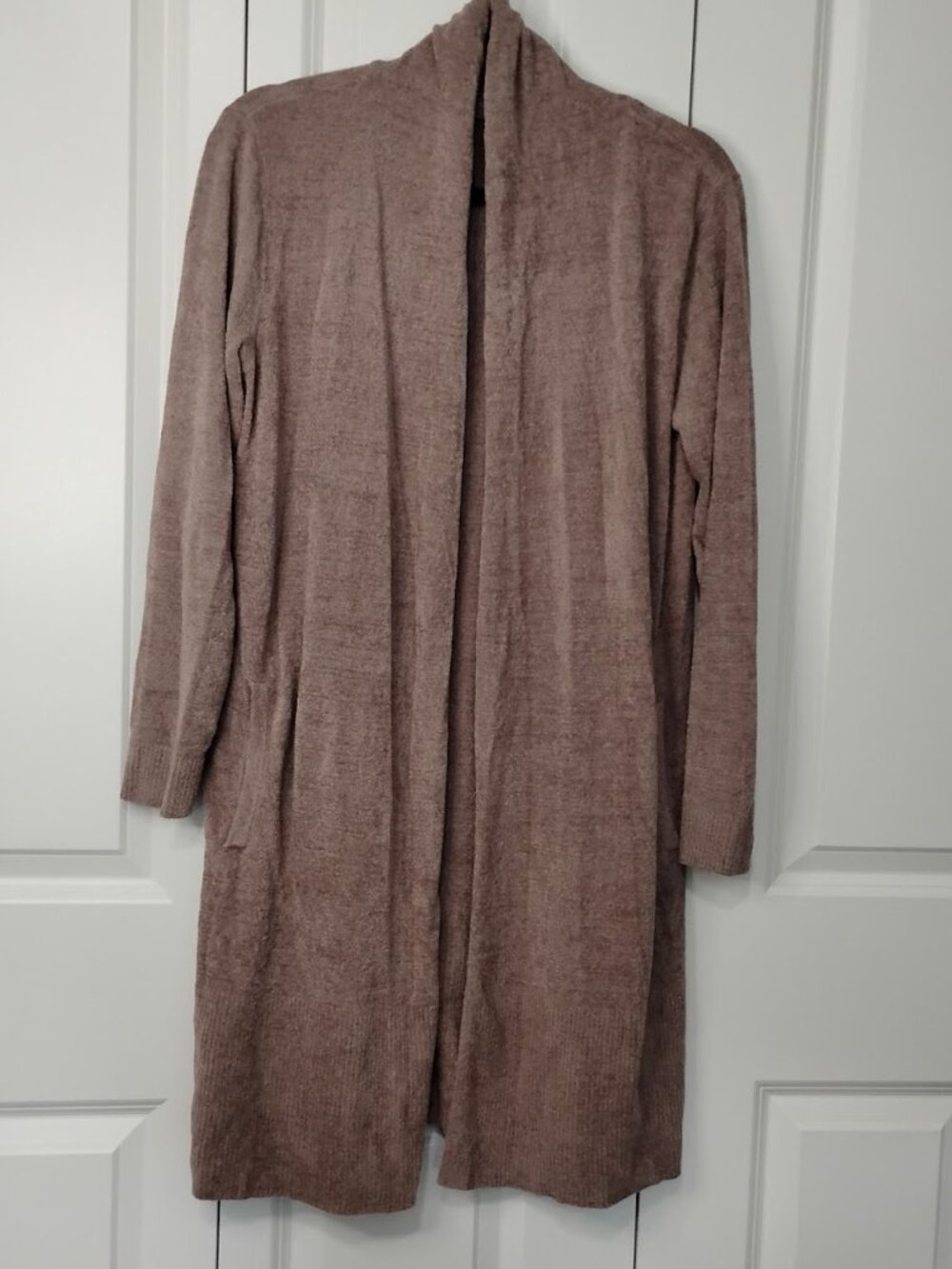 Barefoot Dreams Women's Mauve CozyChic Ultra Lite Open Front Cardigan Sweater M